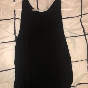 Long black tank top.